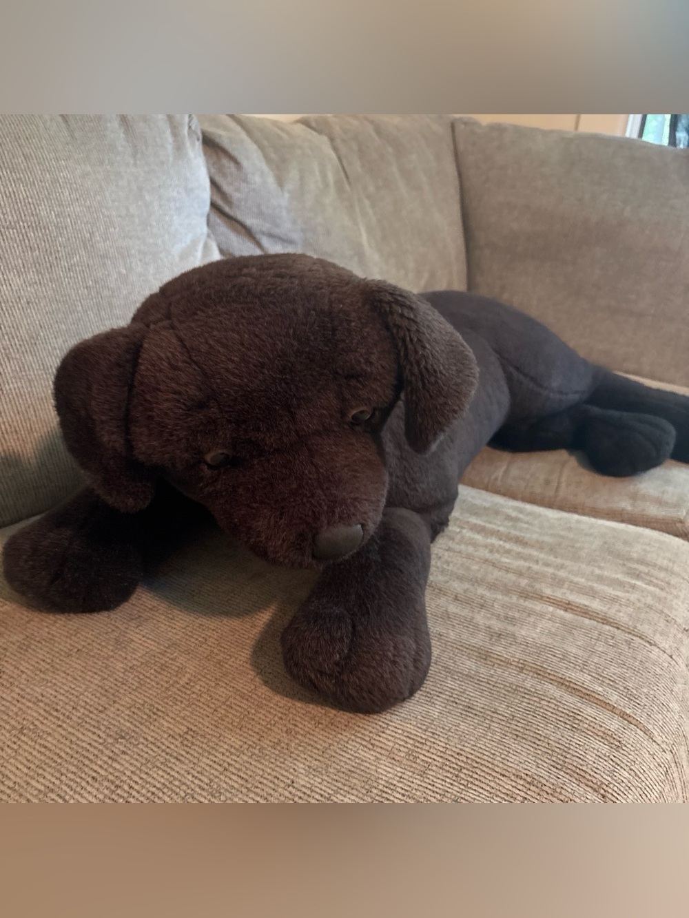Aurora vintage extra large lifelike Brown Puppy Dog stuffed animal